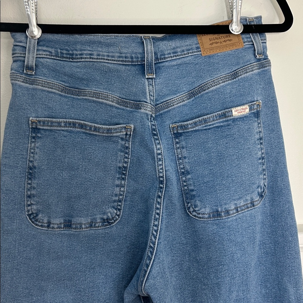 Levi Strauss Signature Heritage High Rise Loose Straight Denim Jeans size 4 - Picture 3 of 9